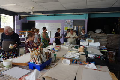 The group at Kev's workshop